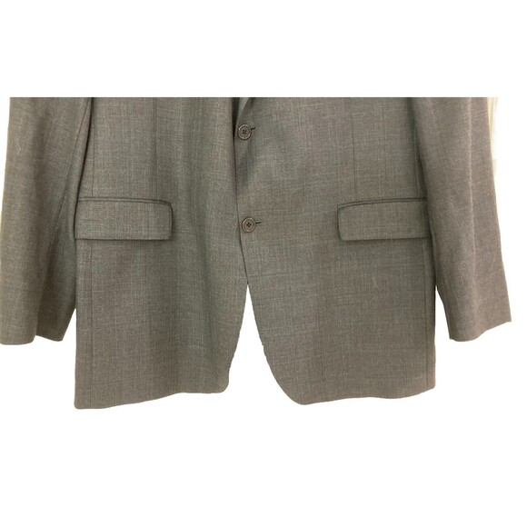 Men's Vintage Cremieux Loro Piana Wool Blazer Sport Coat Gray Plaid 46L - Picture 7 of 13